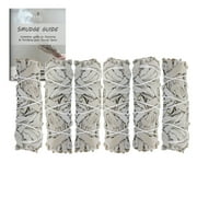 Soul Sticks 6 Pack White Sage Smudge Sticks Bundles 4 inch Pack with Smudging Guide
