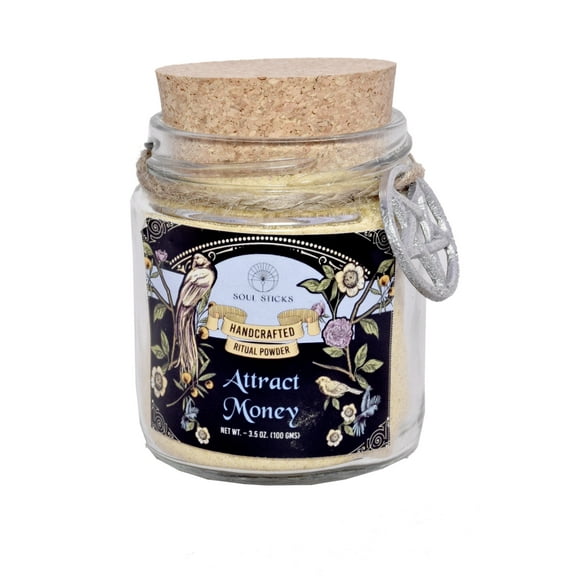 Soul Sticks Attract Money Ritual Powders Made with Natural Herbs, Roots, Flowers, and Essential Oils for Spells Wiccan Pagan Witchcraft