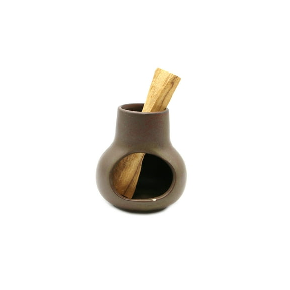 Soul Sticks Brown Mini Ceramic Palo Santo Chimney Candle Stick Holder