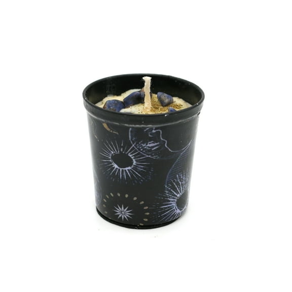 Soul Sticks Celestial Highly Scented Votive Candle 2.3oz with Crystals and Smudge Herbs