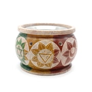 Soul Sticks Hand Carved Soapstone Charcoal Burner with Sieve 3inch