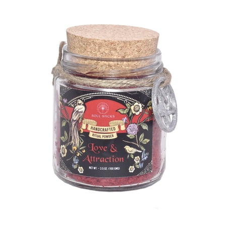 Soul Sticks Love & Attraction Ritual Powders Made with Natural Herbs, Roots, Flowers, and Essential Oils for Spells Wiccan Pagan Witchcraft