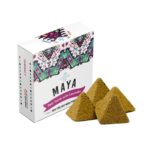 Soul Sticks Maya Lavender Palo Santo Pyramid Incense Made from Powder for Cleansing Aromatherapy Spiritual Healing