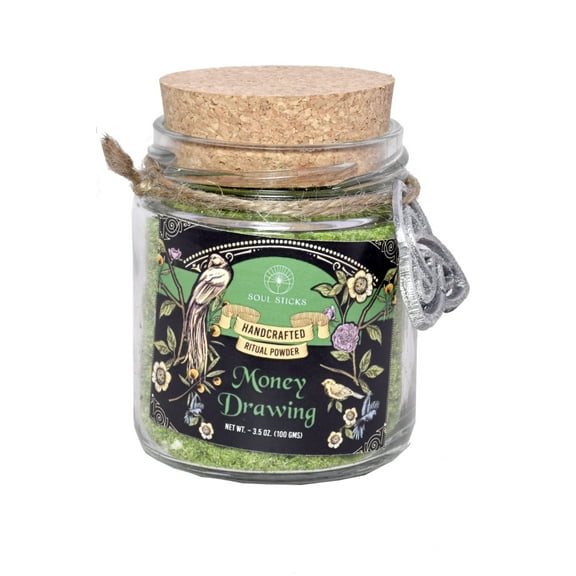 Soul Sticks Money Drawing Ritual Powders Made with Natural Herbs, Roots, Flowers, and Essential Oils for Spells Wiccan Pagan Witchcraft