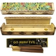 thumbnail image 1 of Soul Sticks Peace Art Handmade Carved Incense Burner Wooden Coffin Box with Storage Includes Free Gift Go Away Evil Incense Sticks, 1 of 6