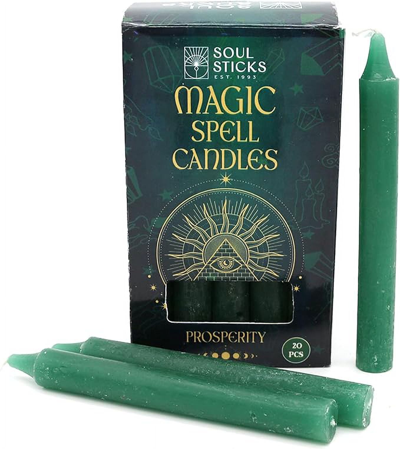 Soul Sticks Prosperity 4" Magic Spell Chime Taper Premium Candles 20