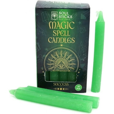 Soul Sticks Success 4" Magic Spell Chime Taper Premium Candles 20 pcs for Rituals, Ceremonies, Meditation, Altar and Spells