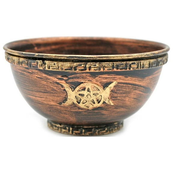 Soul Sticks Triple Moon Metal Smudge Bowl for Sage Smudging Altar Offerings Incense Burner