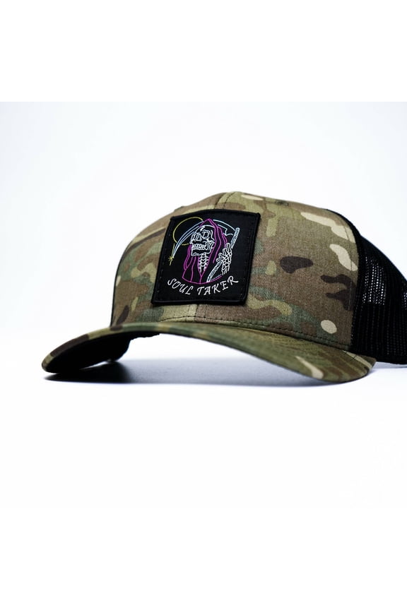 Soul Taker Reaper Patch Snapback Hat – Multicam/Black