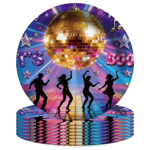 Soul Train Plates Birthday Decorations Party Supplies Tableware Disposable Dinnerware 8pcs