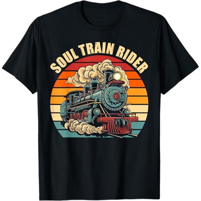 Soul Train Rider Retro Vintage Train Graphic T-Shirt - Walmart.com
