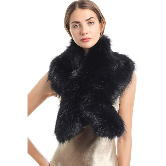 Soul Young Faux Fur Collar Women's Neck Warmer Scarf Wrap