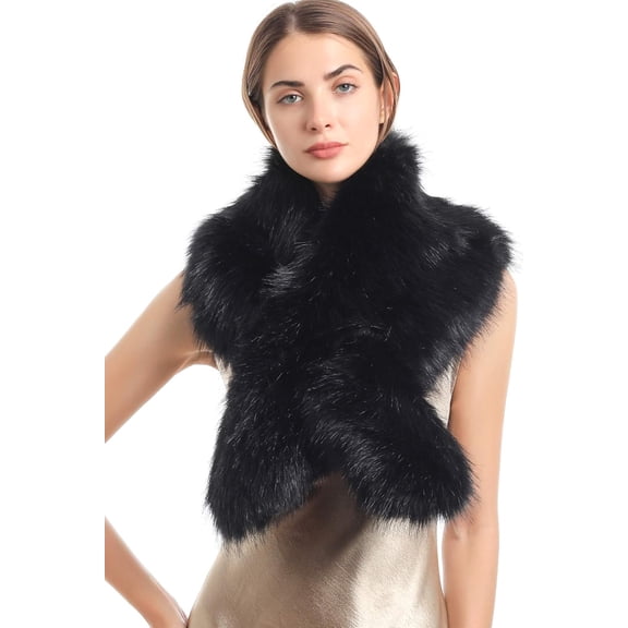 Soul Young Faux Fur Collar Women's Neck Warmer Scarf Wrap