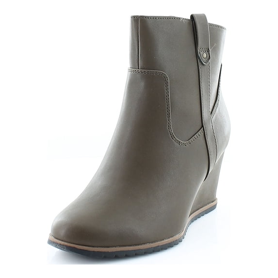 Soul by Naturalizer Womens Haley Wedge Ankle Bootie Dark Brown 9W
