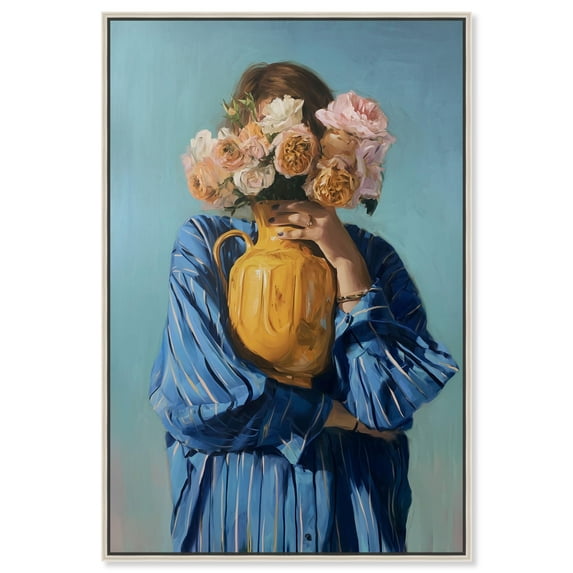 Soul in Blossom Canvas Print Summer Art Prints by Art Remedy, Silver Frame, 20 x 30