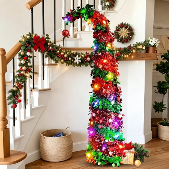 Soul's 5ft Whimsical Christmas Tree with 50 LED Lights for Christmas ...