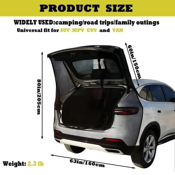 Soul's Car Camping Window Screens for SUV, Tailgate Mesh Screen Mosquito Net. V14