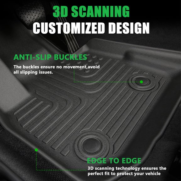 Soul's for Chevy Volt Floor Mats 2016 2017 2018 2019,Car Mats for Chevy Volt All Weather Floor Mats 1st & 2nd Row Floor Liner Accessories 2016-2019 V14