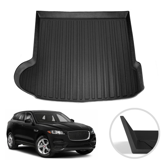 Soul's Premium Cargo Liner for Jaguar F-Pace 2017-2020 - 100% Protection - Custom Fit Car Trunk Mat - All-Season Black Cargo Mat - 3D Shaped Laser Measured Trunk Liners for Jaguar F-Pace . V14