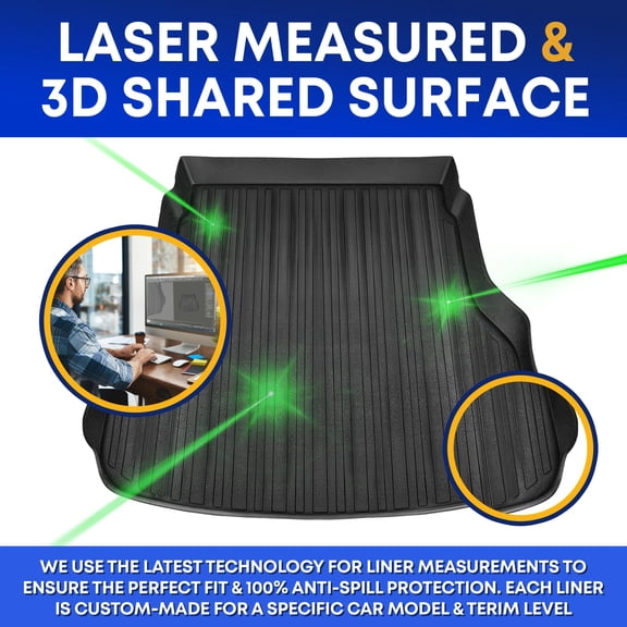 Soul's Premium Cargo Liner for Maserati Levante 2017-2024 - Custom Fit Car Trunk Mat - All-Season Black Cargo Mat - 3D Shaped Laser Measured Trunk Liners for Maserati Levante 2017-2024. V14