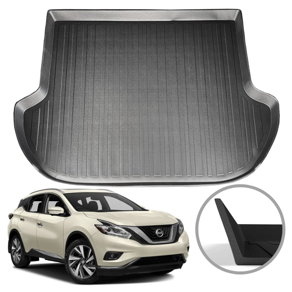Soul's Premium Cargo Liner for Nissan Murano 2015-2024 - 100% Protection - Custom Fit Car Trunk Mat - All-Season Black Cargo Mat - 3D Shaped Laser Measured Trunk Liners for Nissan Murano. V14