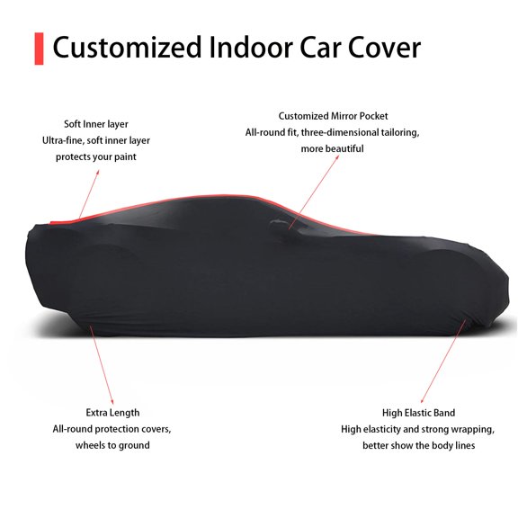 Soul's Soft Stretch Car Cover Custom-fit for C8 Corvette 2020-2025 Accessories for Indoor Underground Garage Car Show & Storage Dust ProtectionStingray, Z06, Z51, E-Ray, ZR1 V14