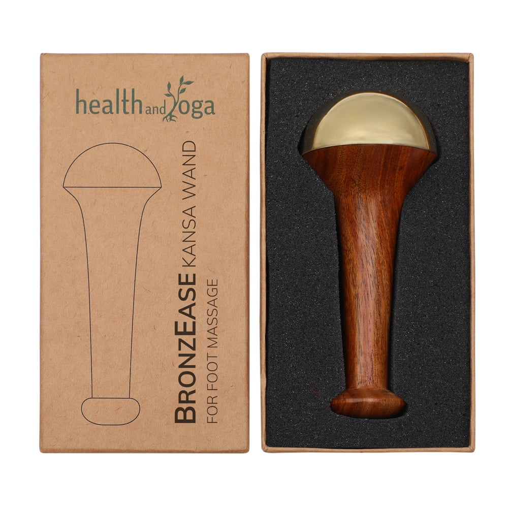SoulGenie BronzEase Kansa Face and Foot Massager - Ayurvedic Benefits of Bronze (Medium)