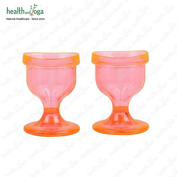 SoulGenie ChillEyes Colored Eye Wash Cups - Eye Cleanser (2 Pcs.) (Orange)