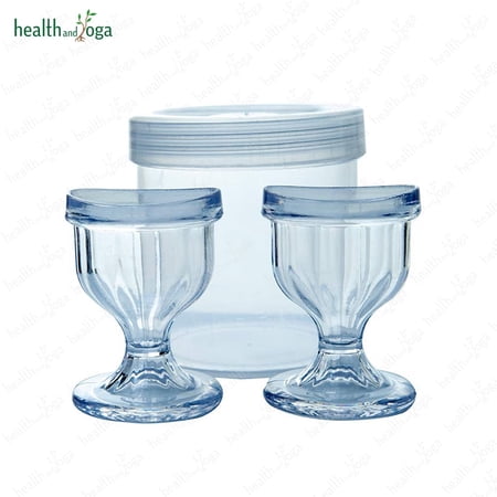 SoulGenie ChillEyes Portable Unisex Counter Bowl Eye Wash Unit, Blue Transparent, 0.35 lb, 2 Pcs