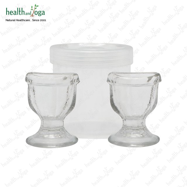 SoulGenie ChillEyes Transparent Glass Eye Wash Cup Eye Cleanser (Set
