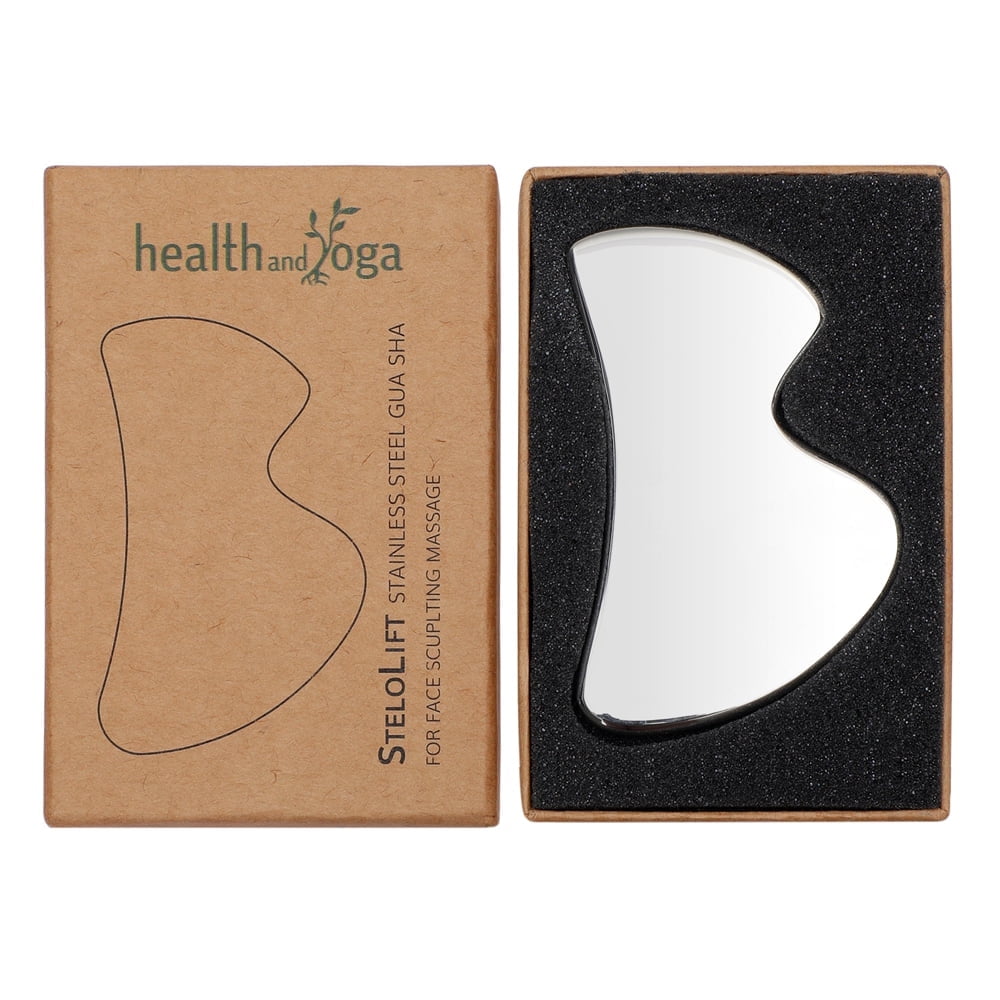 SoulGenie SteloLift Super 304 Grade Stainless Steel Gua Sha Body Massage Tool - Muscle Pain Relief (B-Shaped)