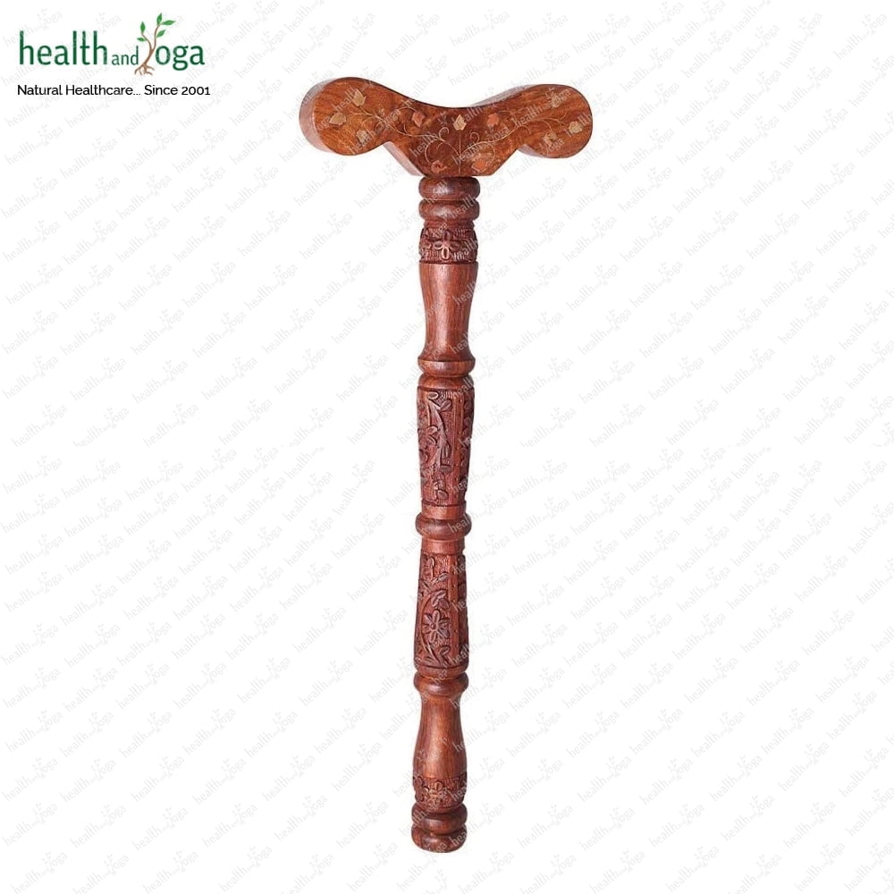SoulGenie Yoga Danda - Wooden Staff - for Yoga Practices
