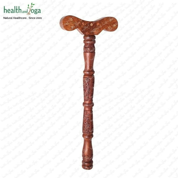 SoulGenie Yoga Danda - Wooden Staff - for Yoga Practices