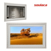 Soulaca 22" inches Smart webOS Mirror TV with White Frame LED TV Bathroom Hotel Decoration Entertainment Fireplace