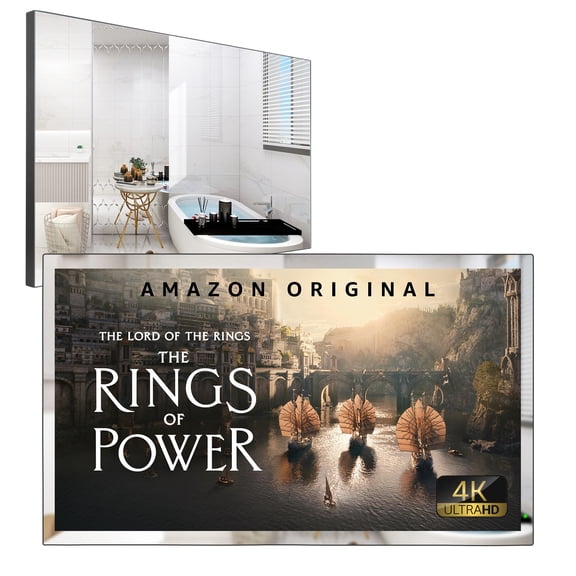 Soulaca 28 inches 4K webOS Bathroom Mirror Smart LED TV Waterproof IP65 ATSC Wi-Fi Bluetooth Voice Control New