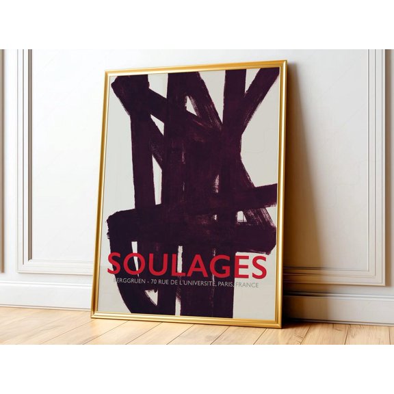 Soulages Exhibition Fine Archival Paper Poster