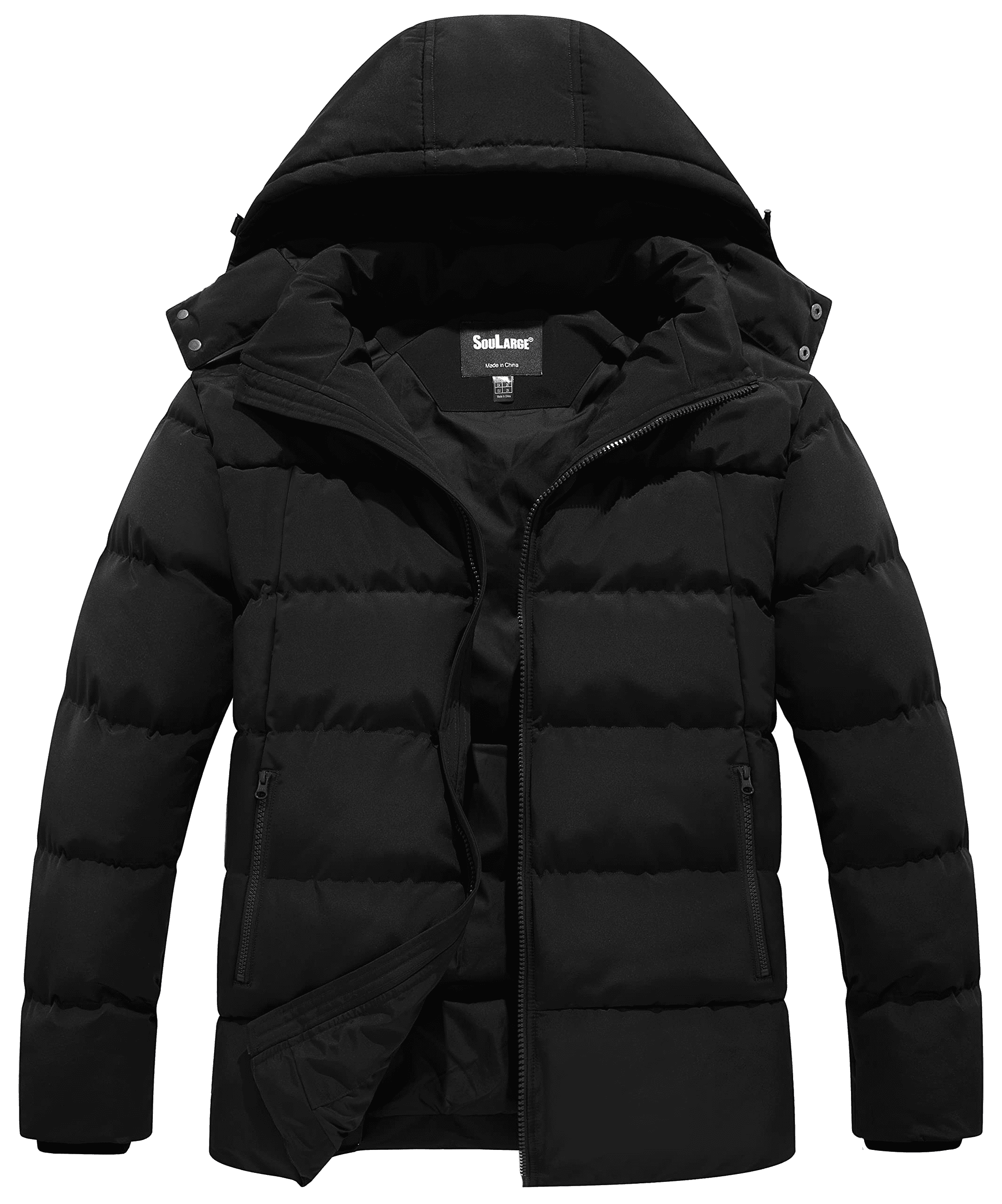 Soularge Men's Big and Tall Warm Thickend Casual Puffer Jacket - Main Image