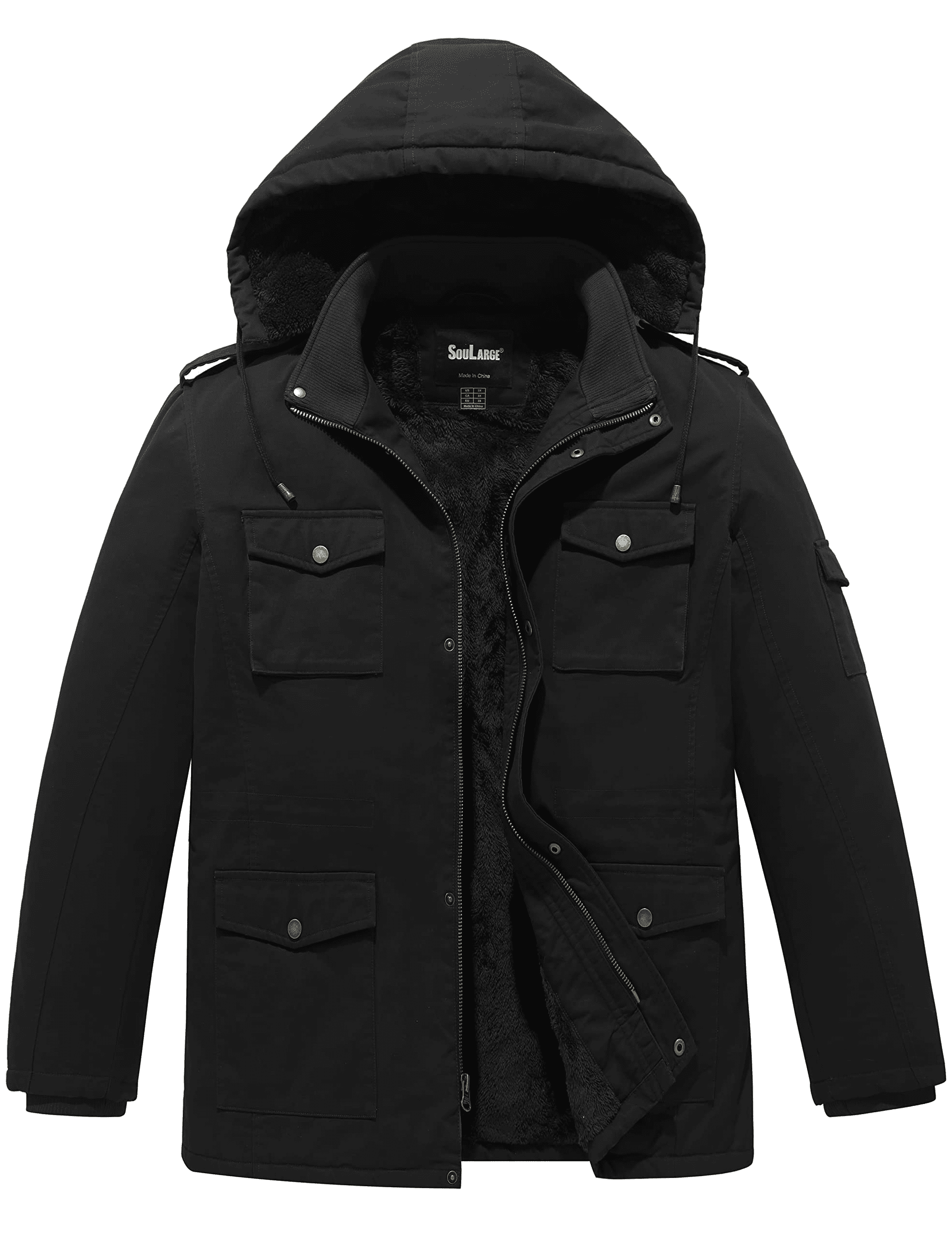Soularge Men's Big and Tall Winter Coat Warm Puffer Jacket