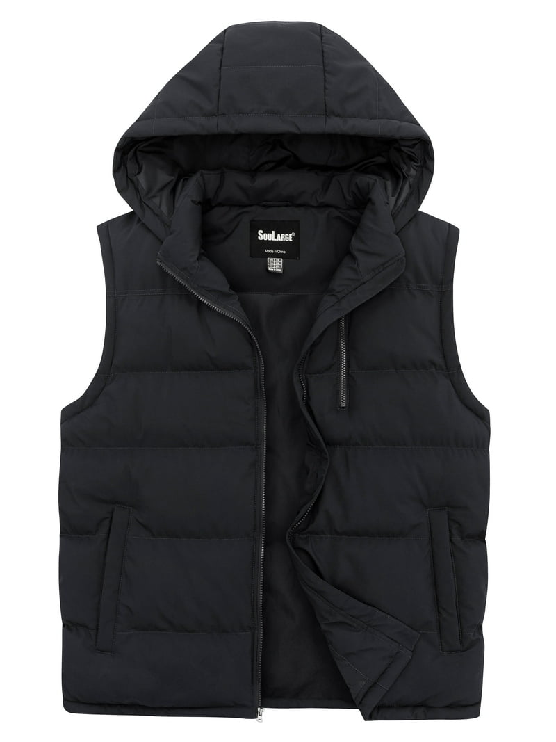 Winter Vest Puffer Vest Big And Tall TUVEKE Olive Green Mens