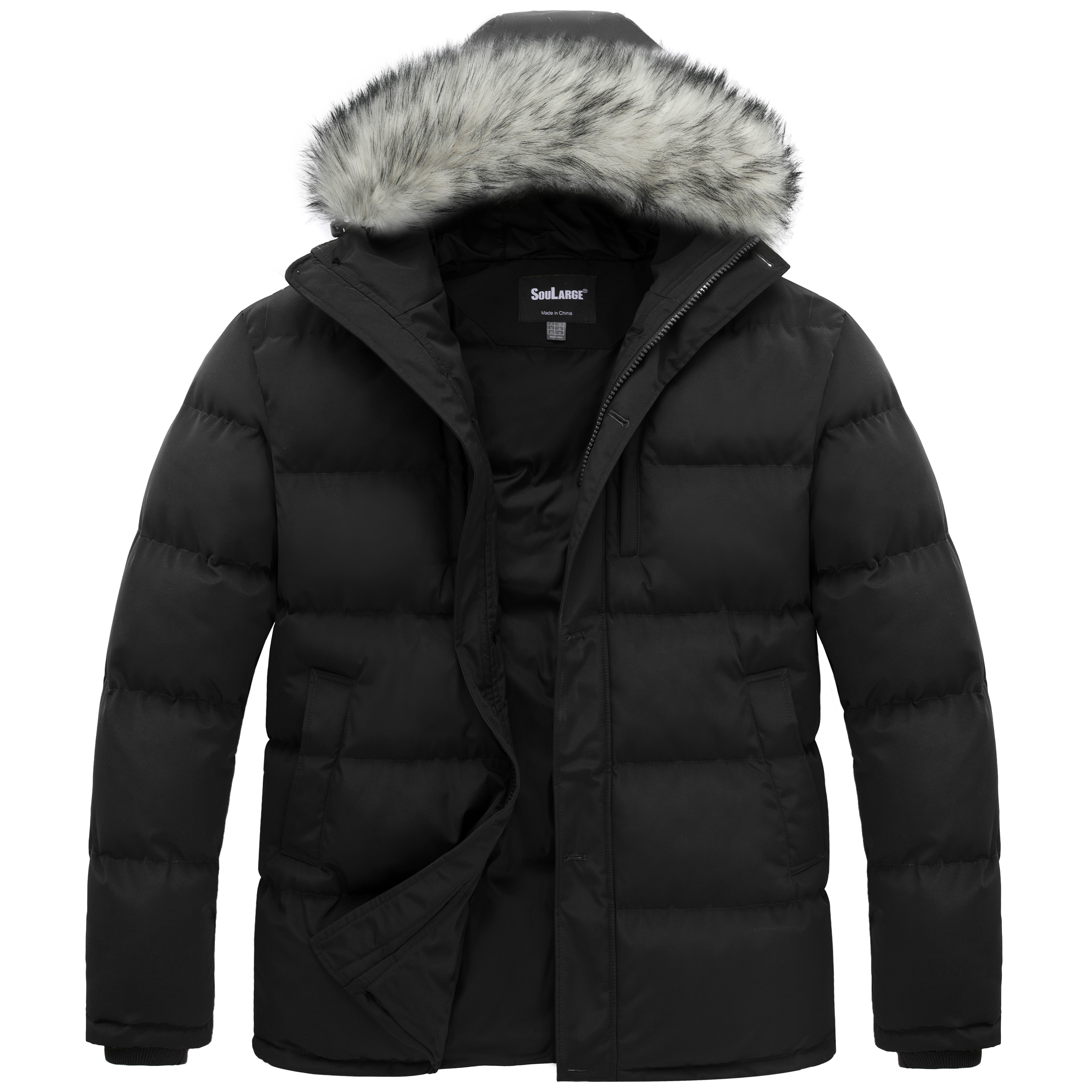 Soularge Men's Big and Tall Winter Jacket, Heavyweight Water Soularge Men's Big and Tall Winter Jacket, Heavyweight Water
