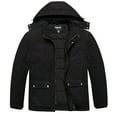 thumbnail image 1 of Soularge Men's Big and Tall Winter Coat Warm Puffer Jacket Waterproof Insulated Jacket Black 7X, 1 of 6
