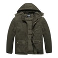 thumbnail image 1 of Soularge Men's Big and Tall Winter Coat Warm Puffer Jacket Waterproof Insulated Jacket Green 6X, 1 of 10