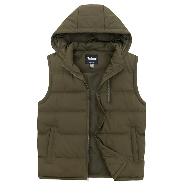 Free Shipping! Soularge Men's Big and Tall Winter Insulated Military Vest Puffer Coat Army Green 3XL - Walmart.com Free Shipping! Soularge Men's Big and Tall Winter Insulated Military Vest Puffer Coat Army Green 3XL - Walmart.com