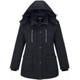 thumbnail image 1 of Soularge Women's Plus Size Puffer Coat Windproof Winter Coat Warm Winter Puffer Jacket Navy 4X, 1 of 7