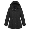 thumbnail image 1 of Soularge Women's Plus Size Puffer Jacket Quilted Winter Coat Thicken Hooded Parka Coffee 2X, 1 of 1