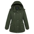 thumbnail image 1 of Soularge Women's Plus Size Puffer Jacket Quilted Winter Coat Thicken Warm Winter Jacket Green 6X, 1 of 7