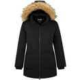 thumbnail image 1 of Soularge Women's Plus Size Puffer Jacket Quilted Winter Coat Warm Hooded Winter Jacket Black 4X, 1 of 8