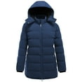 thumbnail image 1 of Soularge Women's Plus Size Winter Coat Hooded Winter Puffer Jacket Windproof Outerwear Coat Navy 5X, 1 of 7
