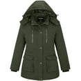 thumbnail image 1 of Soularge Women's Plus Size Winter Coat Warm Puffer Coat Jacket Winter Jacket Army green 5X, 1 of 8