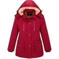 thumbnail image 1 of Soularge Women's Plus Size Winter Coat Warm Puffer Coat Jacket Winter Jacket Red 3X, 1 of 8